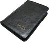 Biblia mała skóra + zamek + rybka lub Pismo Święte + wycięcia (JACK)