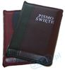 Biblia mała skóropodobna dwukolorowa + zamek + wycięcia + srebrne/złote brzegi (TB)