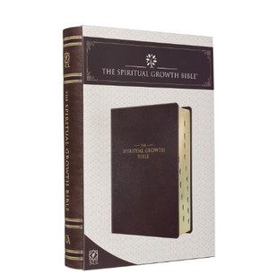 Espresso Brown Faux Leather Spiritual Growth Bible