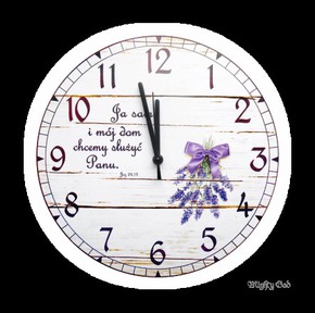 Zegar - Ja sam i mój dom chcemy służyć Panu