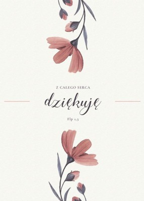A Kartka składana - Z całego serca dziekuję