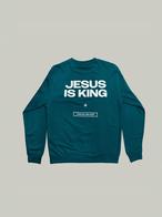 OUTLET - Bluza - Jesus is King - ZIELONY - XL