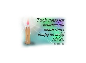 Naklejka prostokąt - Twoje słowo jest światłem 