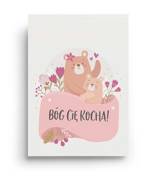 Notesik A6 - Bóg cię kocha - misiu