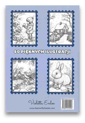 Kolorowanka - zima w moim ogrodzie