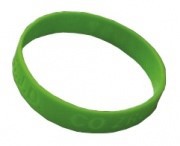 Opaska silikonowa - WWJD - jasnozielona