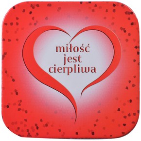 Podstawka korkowa - Miłość jest cierpliwa SERCE