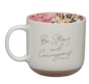 Kubek ceramiczny - Be Strong and Courageous Pink 