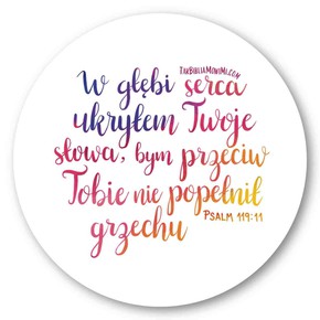 Podstawka okrągła korkowa - Psalm 119:11
