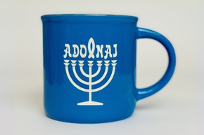 Kubek grawerowany - niebieski - Adonai