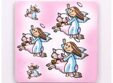 Podstawka korkowa - Aniołki i owce 