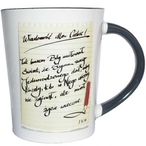 Kubek KF - czarny środek - Wiadomość dla ciebie