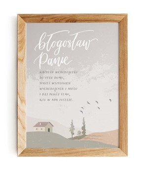 Plakat A4 - błogosław Panie domek