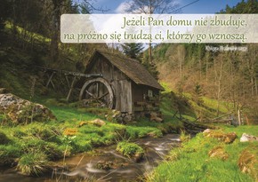 Antyrama z wersetem - Jeżeli Pan domu nie zbuduje