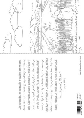 Pocztówka z kolorowanką - Jeśli ziarno obumrze