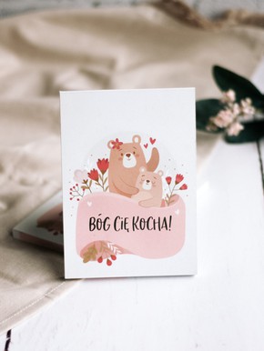 Notesik A6 - Bóg cię kocha - misiu