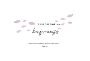 Karnet - Zaproszenie konfirmacja - różowy 3/21 C