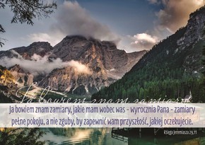 Antyrama z wersetem - Ja bowiem znam GÓRY