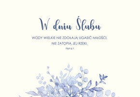 A Kartka Składana Ślub - Wody wielkie nie ugaszą