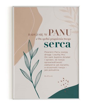 Plakat A3 - Raduj się w Panu Liście