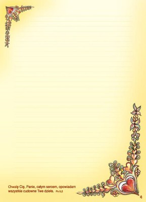 Papeteria A5 - Chwalę Cię Panie całym sercem