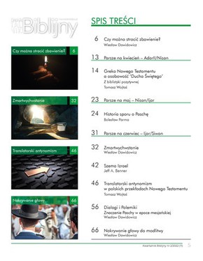 Kwartalnik Biblijny - numer 2 - Kwiecień 2022