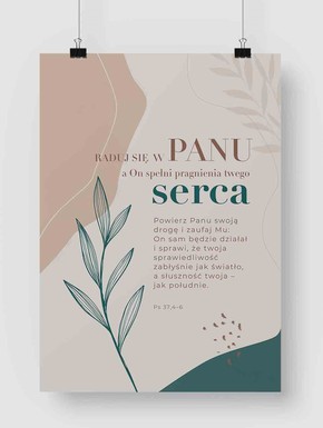 Plakat A4 - Raduj się w Panu Liście