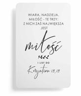 Magnes na lodówkę - Wiara nadzieja miłość