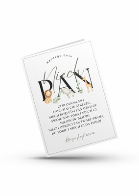 Karnet - Niech Pan Ci błogosławi… zwierzątka