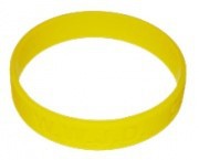 Opaska silikonowa - WWJD - żółta