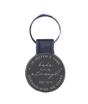 Brelok metalowy - Będę cię strzegł - listek