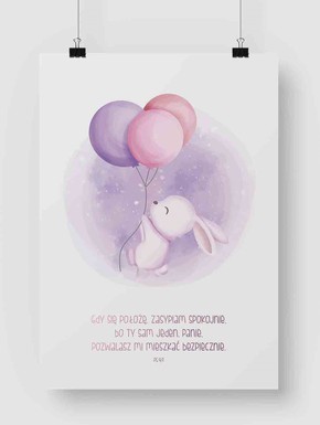 Plakat A4 - Gdy się położę Zając