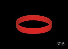 Opaska silikonowa - Bóg dotrzymuje - czerwona