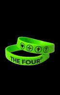 Opaska silikonowa The Four - zielona neon 19cm