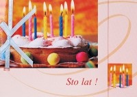Kartka z kokardką - sto lat