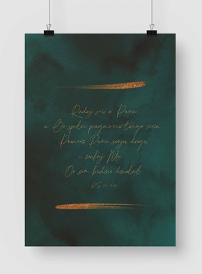 Plakat A4 - Raduj się zieleń