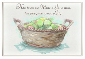 Kartka promise - Kto trwa we mnie - kosz