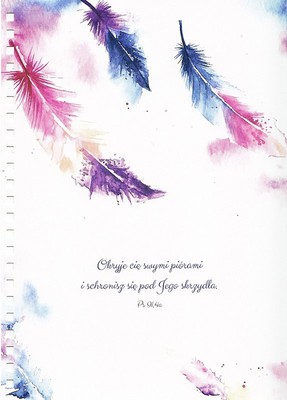 Notatnik - Okryję cię swoimi piórami - piórka