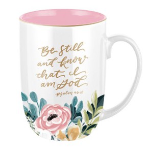 Kubek ceramiczny - Be Still and Know Pink Floral 