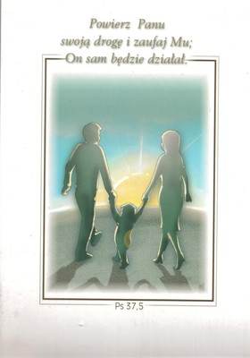 Naklejka prostokąt - Powierz Panu -  rodzina