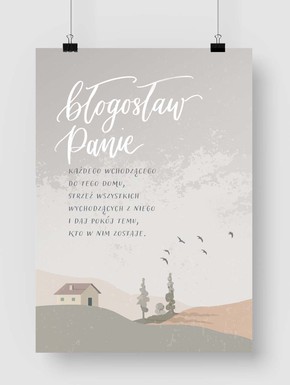 Plakat A3 - błogosław Panie domek