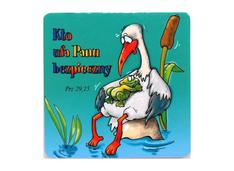 Podstawka korkowa - Kto ufa Panu - bocian 