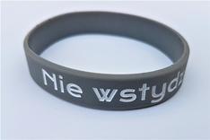 Opaska silikonowa - Nie wstydzę się - szara