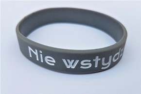 Opaska silikonowa - Nie wstydzę się - szara