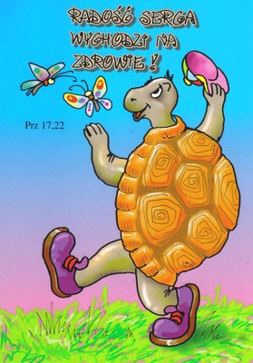 Kartka promise - Radość serca - żółwiki 