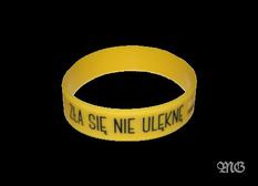 Opaska silikonowa maxi - Zła się nie - żółta 