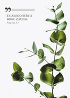 Karnet - Z całego serca Bogu zaufaj -  gałązka