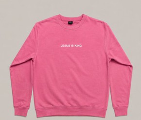 OUTLET - Bluza - Jesus is King - RÓŻOWY - 2XL