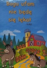 Naklejka prostokąt - Bogu ufam - osiołek 