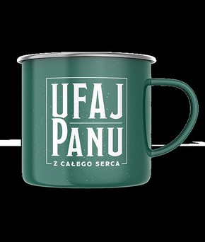 Kubek emaliowany - Ufaj Panu